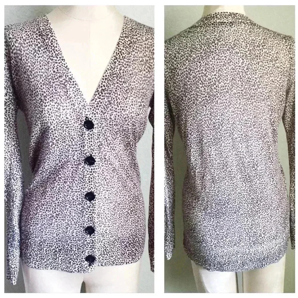 Loft Leopard Cheetah Button Up Cardigan - Picture 3 of 8